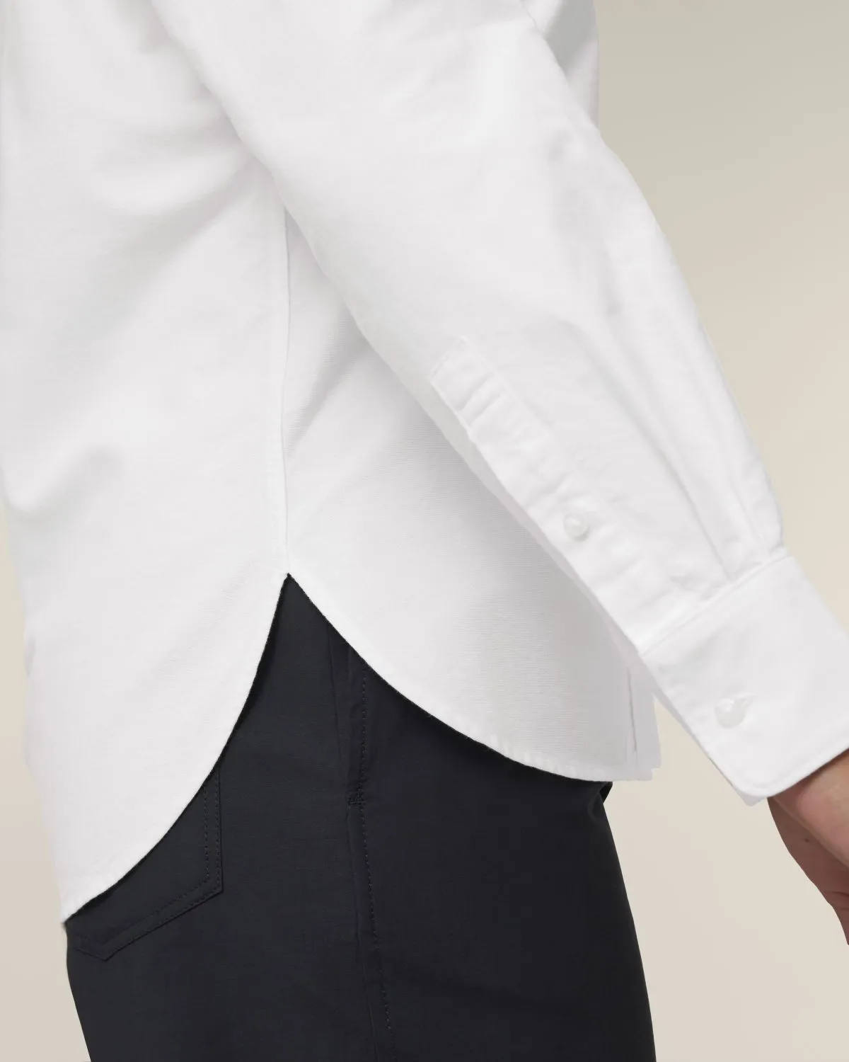 Women's Oxford Shirt | White with Black Swallows