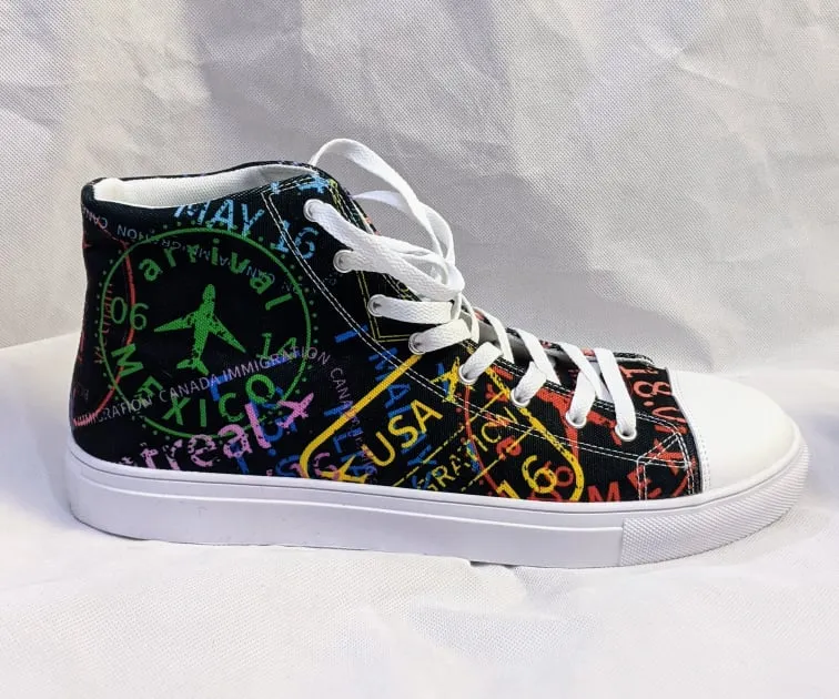 Women's Passport Stamps Shoes (Dark)