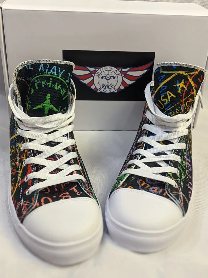Women's Passport Stamps Shoes (Dark)