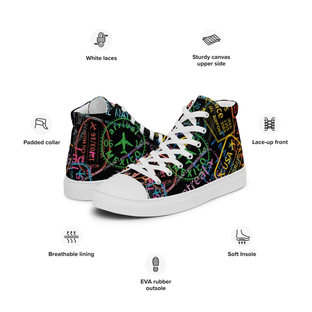 Women's Passport Stamps Shoes (Dark)