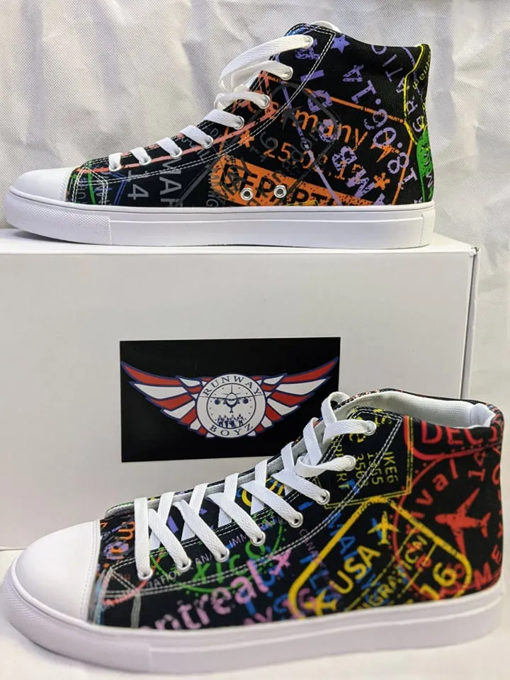 Women's Passport Stamps Shoes (Dark)