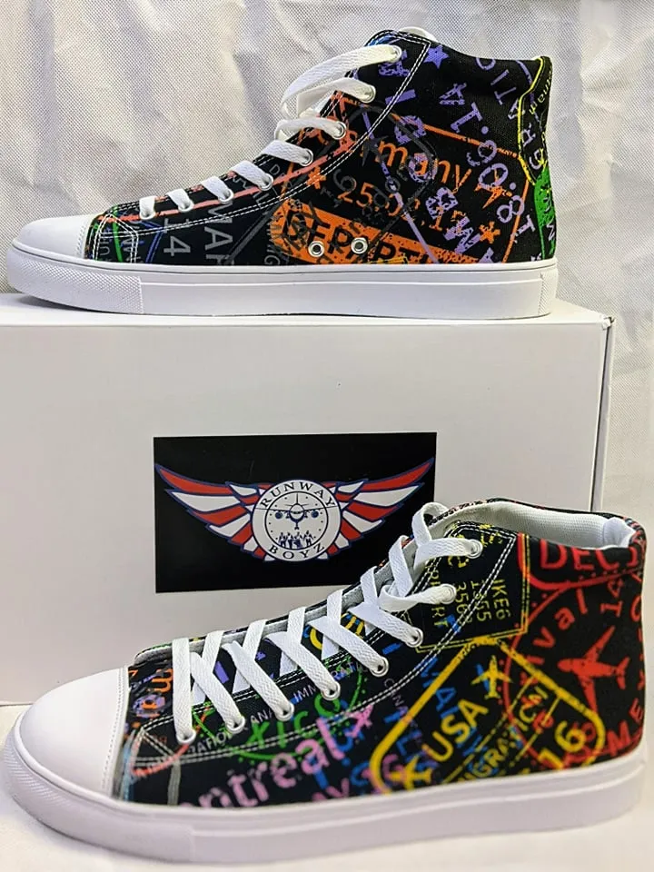 Women's Passport Stamps Shoes (Dark)