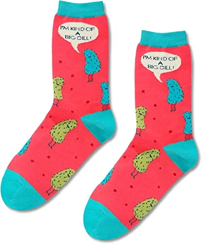 Women's Pickle Socks, Pickle Theme Socks, Pickle Gifts, Thank You Gifts For Women, Pickle Lover Gift, Big Dill Pun Socks, Mothers Day Gifts, Food Socks