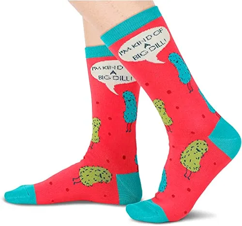 Women's Pickle Socks, Pickle Theme Socks, Pickle Gifts, Thank You Gifts For Women, Pickle Lover Gift, Big Dill Pun Socks, Mothers Day Gifts, Food Socks