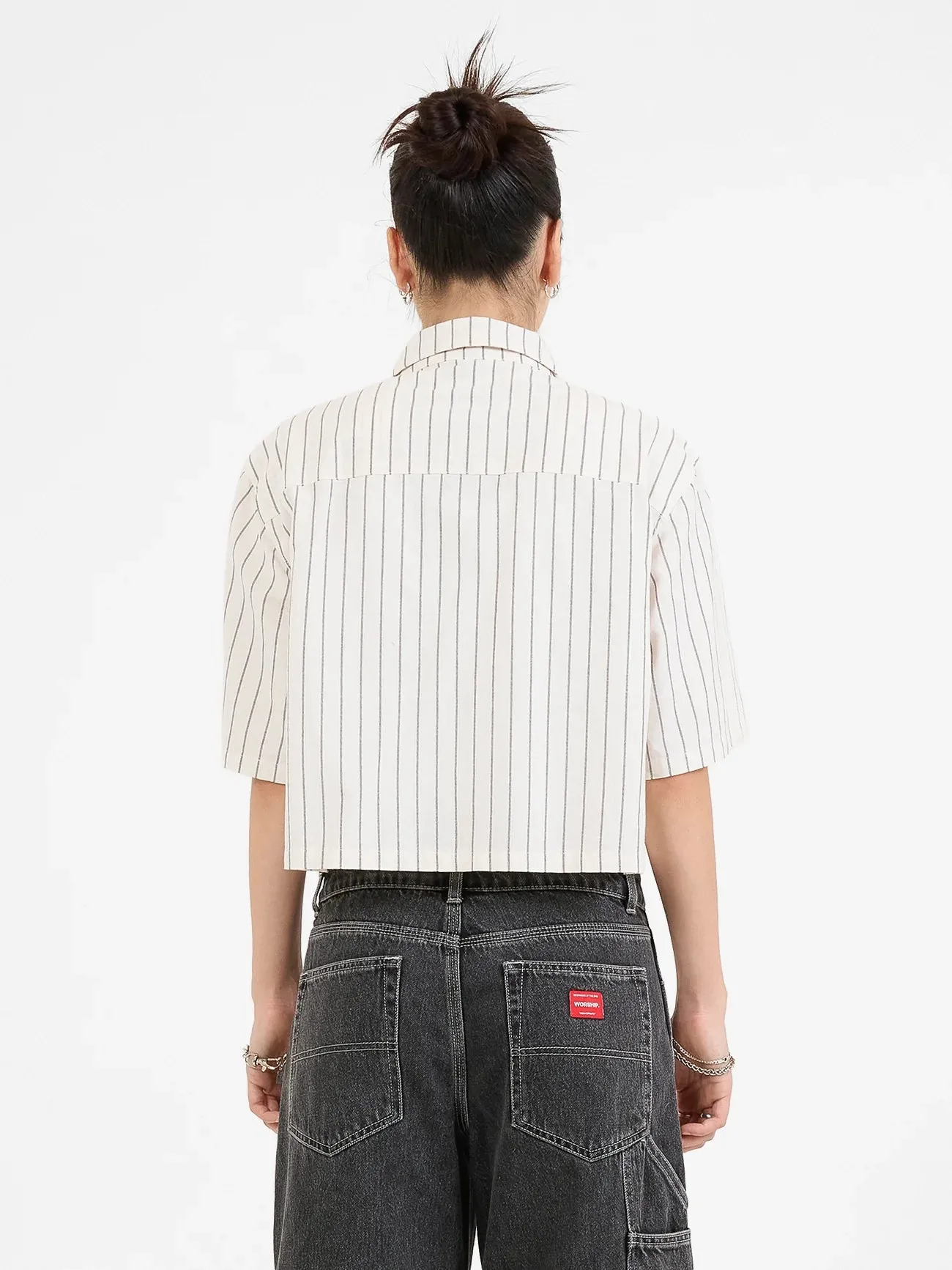Women's Screwed Box Fit Work Shirt - Bone