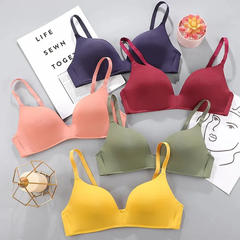Women's Seamless Bra Sexy Wireless Push-Up Breathable Thin Underwear