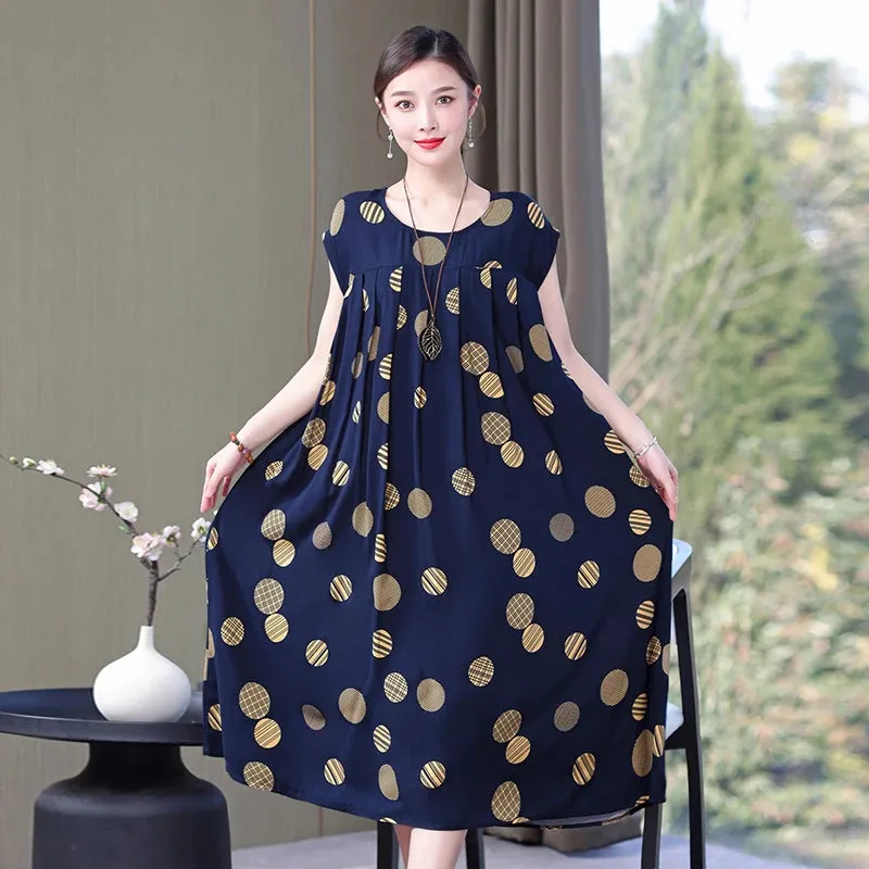 Women's Summer Dress – Loose Fit Cotton Floral Print