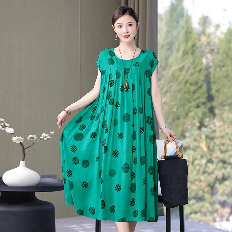 Women's Summer Dress – Loose Fit Cotton Floral Print