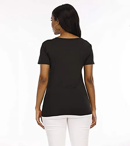 Women's T-Shirts Black History Month Afro Word Art Natural Hair 3D Floral Print Casual Tops for Women Tees XXL