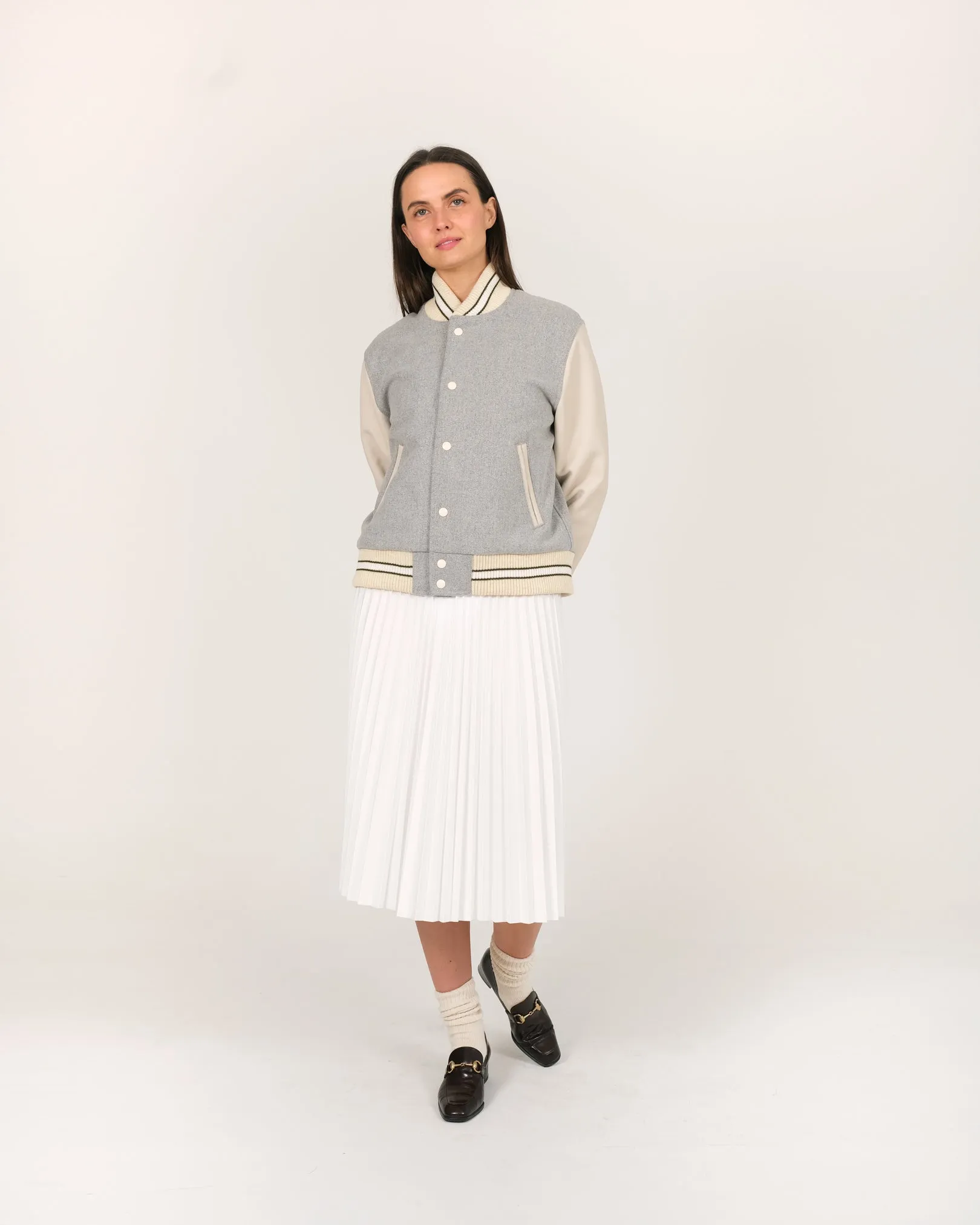 Women's Varsity Jacket - Lt. Oxford