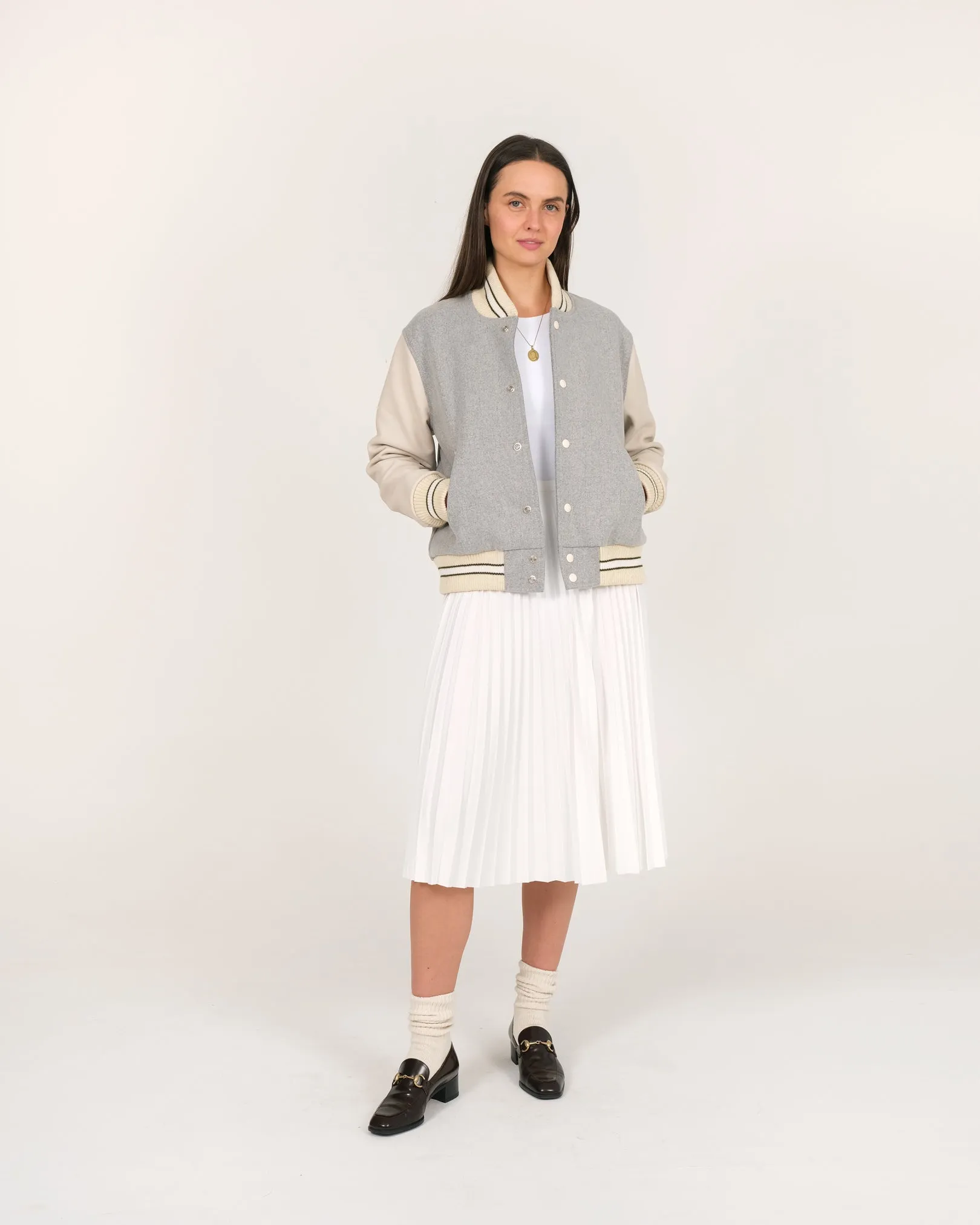 Women's Varsity Jacket - Lt. Oxford