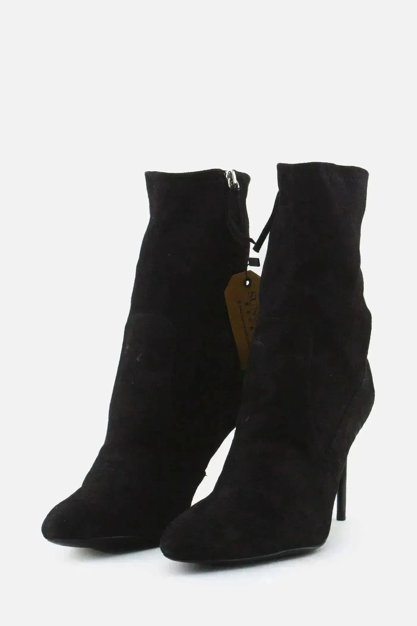 Zara Zipper Stilettos Ankle Boots | Suede