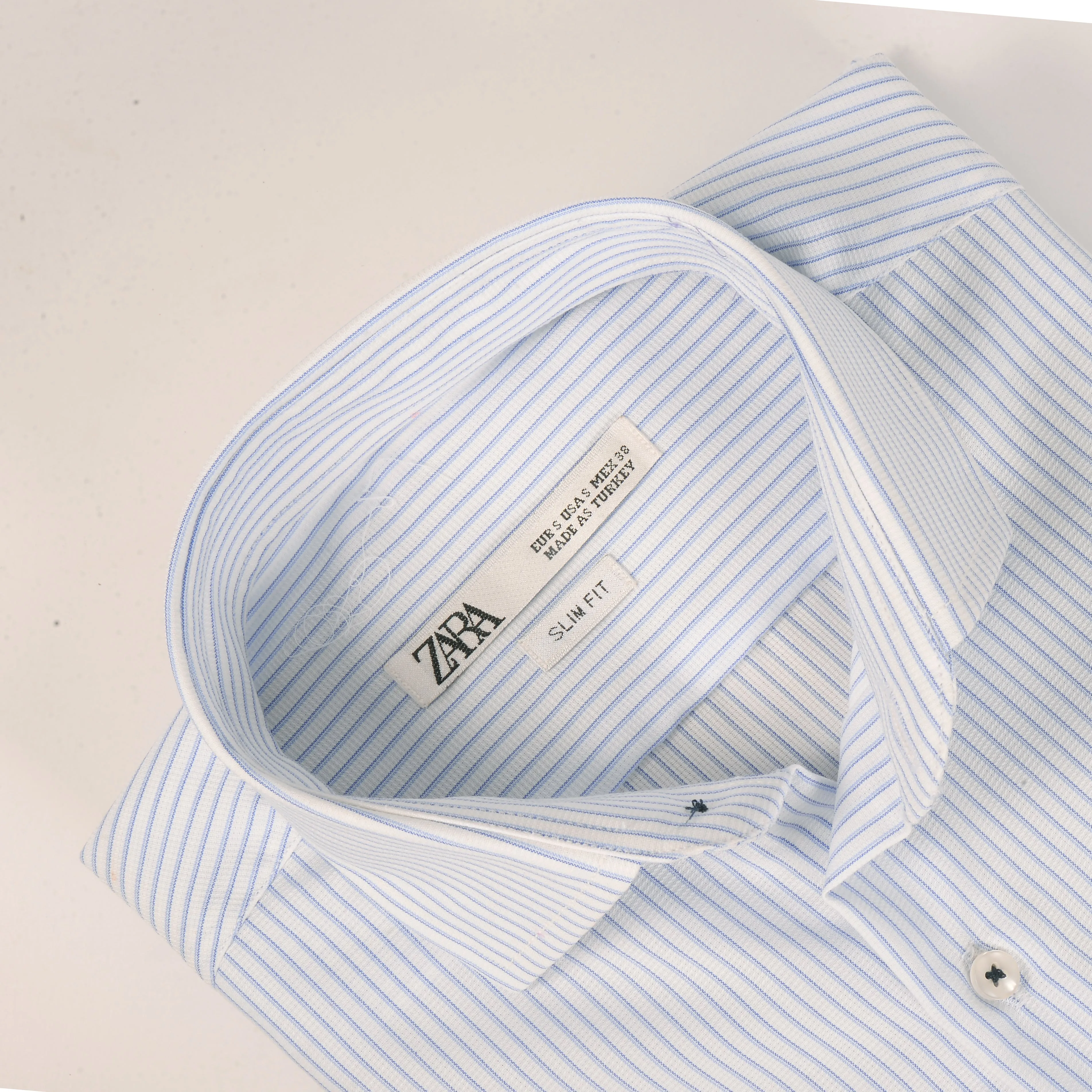ZR White & Blue Textured Shirt